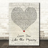Anthem Lights Love You Like the Movies Script Heart Decorative Wall Art Gift Song Lyric Print