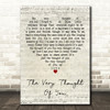 Billie Holiday The Very Thought Of You Script Heart Decorative Wall Art Gift Song Lyric Print