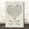 The Beautiful South One Last Love Song Script Heart Decorative Wall Art Gift Song Lyric Print