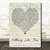 Blonde & Craig David Nothing Like This Script Heart Decorative Wall Art Gift Song Lyric Print
