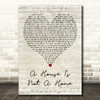 Luther Vandross A House Is Not A Home Script Heart Decorative Wall Art Gift Song Lyric Print