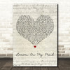 Becky Hill & Sigala Heaven On My Mind Script Heart Decorative Wall Art Gift Song Lyric Print