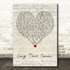 Florida Georgia Line Long Time Comin Script Heart Decorative Wall Art Gift Song Lyric Print