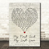 Bill Kenny My First And My Last Love Script Heart Decorative Wall Art Gift Song Lyric Print