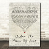 Showaddywaddy Under The Moon Of Love Script Heart Decorative Wall Art Gift Song Lyric Print