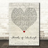 The Proclaimers Streets of Edinburgh Script Heart Decorative Wall Art Gift Song Lyric Print