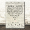Barbra Streisand I Wont Be the One to Let Go Script Heart Decorative Gift Song Lyric Print