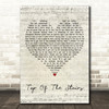 Collins and Collin Top Of The Stairs Script Heart Decorative Wall Art Gift Song Lyric Print