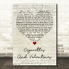 Green Day Cigarettes and Valentines Script Heart Decorative Wall Art Gift Song Lyric Print