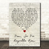 Edith Piaf Non, Je Ne Regrette Rien Script Heart Decorative Wall Art Gift Song Lyric Print