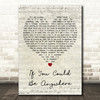 Tom Felton If You Could Be Anywhere Script Heart Decorative Wall Art Gift Song Lyric Print