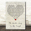 Blind Guardian The Bard's Song In the Forest Script Heart Decorative Gift Song Lyric Print