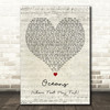 Hillsong UNITED Oceans (Where Feet May Fail) Script Heart Decorative Gift Song Lyric Print
