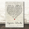 Kings of Convenience Cayman Islands Script Heart Decorative Wall Art Gift Song Lyric Print