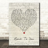 John Michael Montgomery Home To You Script Heart Decorative Wall Art Gift Song Lyric Print