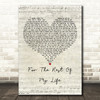 Maher Zain For The Rest Of My Life Script Heart Decorative Wall Art Gift Song Lyric Print