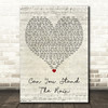 New Edition Can You Stand the Rain Script Heart Decorative Wall Art Gift Song Lyric Print