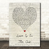 John Paul Young Love Is In The Air Script Heart Decorative Wall Art Gift Song Lyric Print