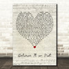 The Royston Club Believe It or Not Script Heart Decorative Wall Art Gift Song Lyric Print