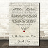Four Tops I Believe In You And Me Script Heart Decorative Wall Art Gift Song Lyric Print
