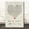 Chairmen of the Board Give Me Just A Little More Time Script Heart Gift Song Lyric Print