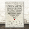 Roy Orbison Only the Lonely (Know the Way I Feel) Script Heart Wall Art Song Lyric Print