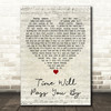 Tobi Legend Time Will Pass You By Script Heart Decorative Wall Art Gift Song Lyric Print