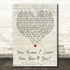 Howard Jones You Know I Love You Dont You Script Heart Decorative Gift Song Lyric Print