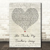 Kenny Chesney She Thinks My Tractors Sexy Script Heart Decorative Gift Song Lyric Print