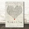 Frank Sinatra The Lady Is A Tramp Script Heart Decorative Wall Art Gift Song Lyric Print