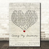 Connie Francis Among My Souvenirs Script Heart Decorative Wall Art Gift Song Lyric Print