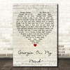 Michael Bolton Georgia On My Mind Script Heart Decorative Wall Art Gift Song Lyric Print