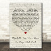 Ryan Adams Elizabeth, You Were Born to Play That Part Script Heart Gift Song Lyric Print