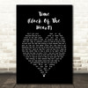 Culture Club Time (Clock Of The Heart) Black Heart Song Lyric Quote Print