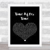 Cyndi Lauper Time After Time Black Heart Song Lyric Quote Print