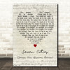 Solarstone Seven Cities (Armin Van Buuren Remix) Script Heart Wall Art Song Lyric Print