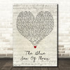 Billy King The Blue Sea Of Ibrox Script Heart Decorative Wall Art Gift Song Lyric Print