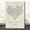 Ned Miller From A Jack To A King Script Heart Decorative Wall Art Gift Song Lyric Print