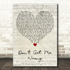 Lewis Capaldi Don't Get Me Wrong Script Heart Decorative Wall Art Gift Song Lyric Print