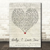 Aretha Franklin Baby, I Love You Script Heart Decorative Wall Art Gift Song Lyric Print