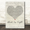 Nahko And Medicine For The People Black As Night Script Heart Wall Art Song Lyric Print