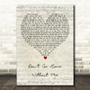 Lights Don't Go Home Without Me Script Heart Decorative Wall Art Gift Song Lyric Print