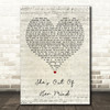 Blink-182 She's Out Of Her Mind Script Heart Decorative Wall Art Gift Song Lyric Print