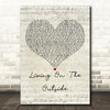Meat Loaf Living On The Outside Script Heart Decorative Wall Art Gift Song Lyric Print