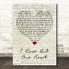 Al Martino I Have But One Heart Script Heart Decorative Wall Art Gift Song Lyric Print