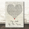 Dan + Shay My Side Of The Fence Script Heart Decorative Wall Art Gift Song Lyric Print