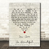 Joe Cocker You Are So Beautiful Script Heart Decorative Wall Art Gift Song Lyric Print