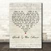 Cara Dillon Black Is the Colour Script Heart Decorative Wall Art Gift Song Lyric Print
