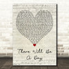 Jeremy Camp There Will Be a Day Script Heart Decorative Wall Art Gift Song Lyric Print