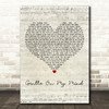 Elvis Presley Gentle On My Mind Script Heart Decorative Wall Art Gift Song Lyric Print